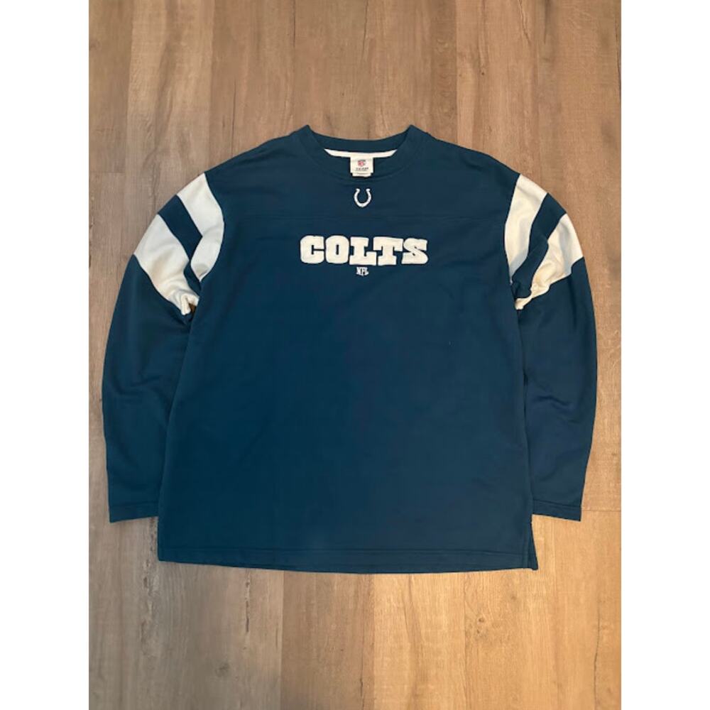 Vintage Navy and White NFL Colts Long Sleeve shirt Crewneck